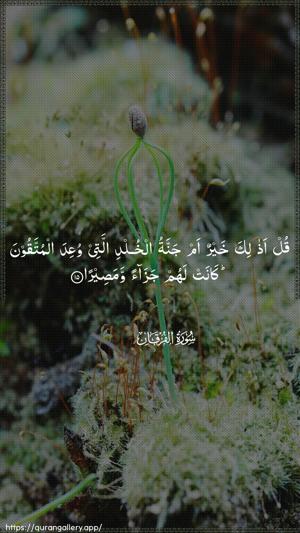 Al-Furqaan Ayah 15 - Arabic wallpaper