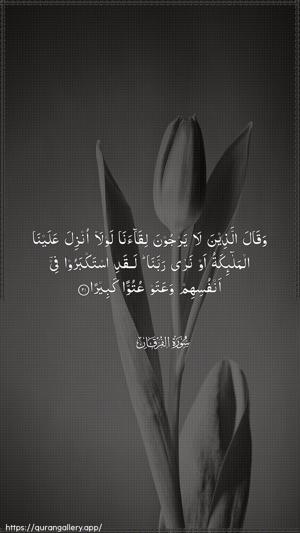 Al-Furqaan Ayah 21 - Arabic wallpaper