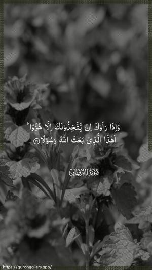 Al-Furqaan Ayah 41 - Arabic wallpaper