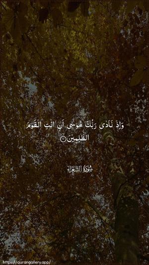 Ash-Shu"araa Ayah 10 - Arabic wallpaper