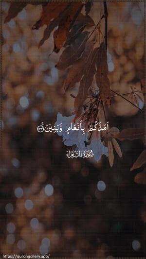 Ash-Shu"araa Ayah 133 - Arabic wallpaper