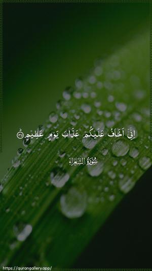 Ash-Shu"araa Ayah 135 - Arabic wallpaper