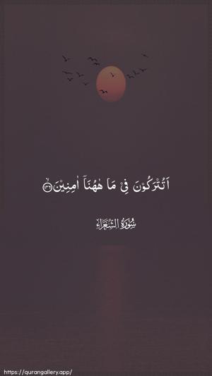 Ash-Shu"araa Ayah 146 - Arabic wallpaper