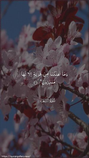 Ash-Shu"araa Ayah 208 - Arabic wallpaper