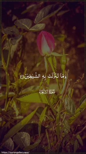 Ash-Shu"araa Ayah 210 - Arabic wallpaper
