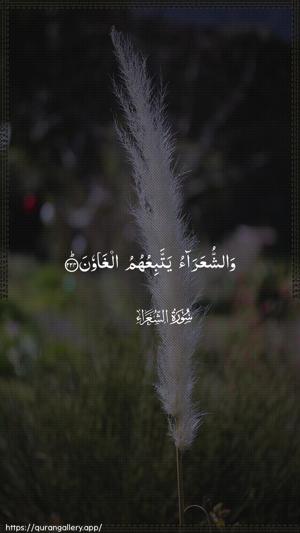 Ash-Shu"araa Ayah 224 - Arabic wallpaper