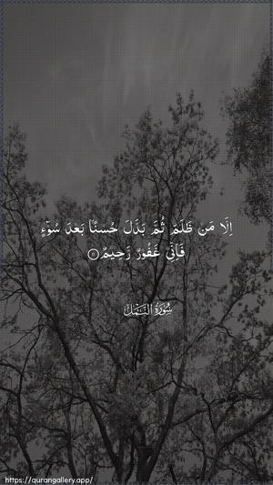 An-Naml Ayah 11 - Arabic wallpaper