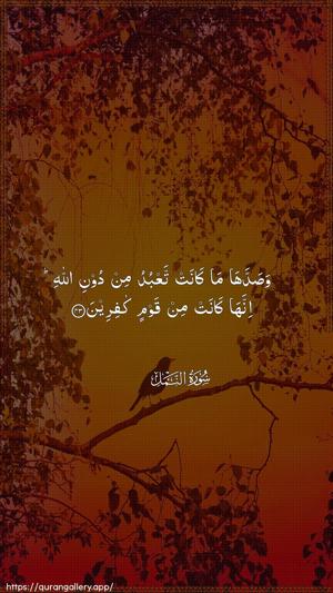 An-Naml Ayah 43 - Arabic wallpaper