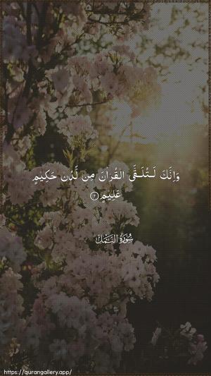 An-Naml Ayah 6 - Arabic wallpaper