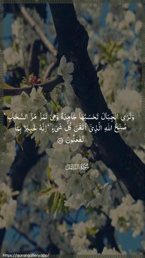 An-Naml Ayah 88 - Arabic wallpaper