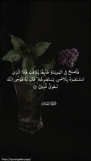 Al-Qasas Ayah 18 - Arabic wallpaper