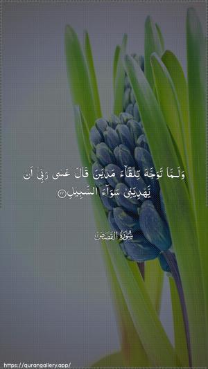 Al-Qasas Ayah 22 - Arabic wallpaper