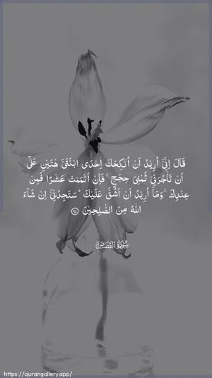 Al-Qasas Ayah 27 - Arabic wallpaper