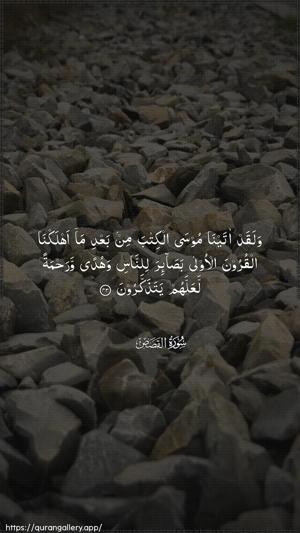 Al-Qasas Ayah 43 - Arabic wallpaper