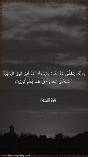 Al-Qasas Ayah 68 - Arabic wallpaper
