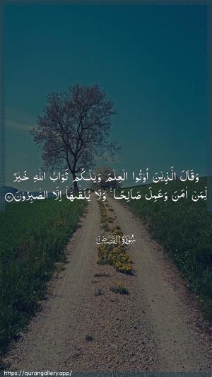 Al-Qasas Ayah 80 - Arabic wallpaper