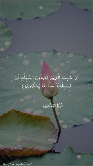 Al-Ankaboot Ayah 4 - Arabic wallpaper