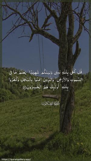 Al-Ankaboot Ayah 52 - Arabic wallpaper