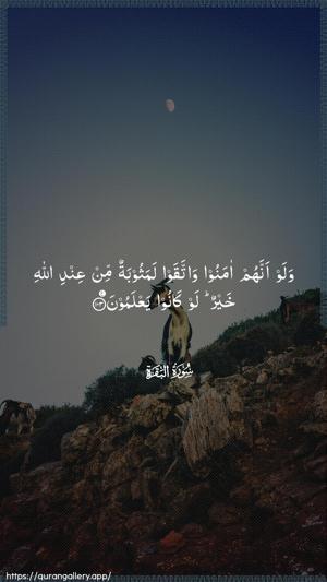 Al-Baqara Ayah 103 - Arabic wallpaper