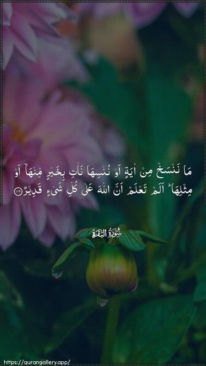 Al-Baqara Ayah 106 - Arabic wallpaper