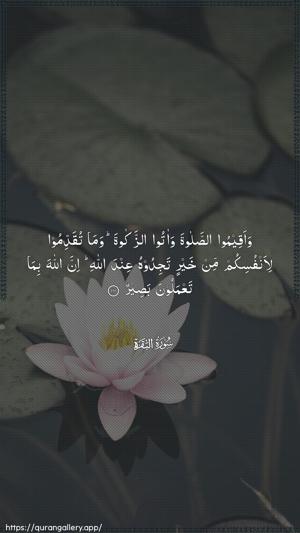 Al-Baqara Ayah 110 - Arabic wallpaper