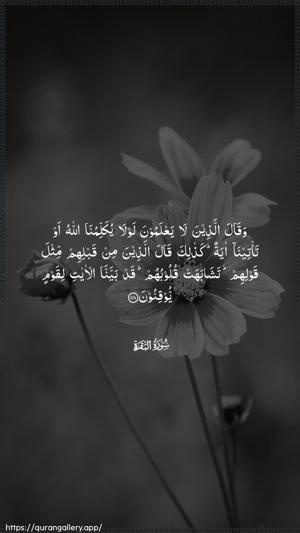 Al-Baqara Ayah 118 - Arabic wallpaper