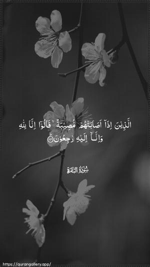 Al-Baqara Ayah 156 - Arabic wallpaper