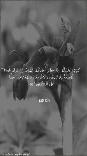 Al-Baqara Ayah 180 - Arabic wallpaper