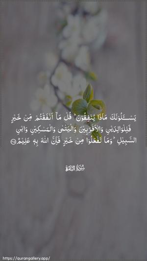 Al-Baqara Ayah 215 - Arabic wallpaper