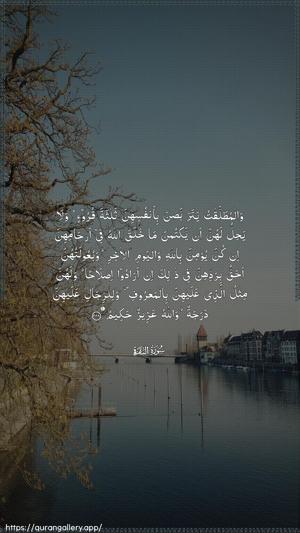 Al-Baqara Ayah 228 - Arabic wallpaper