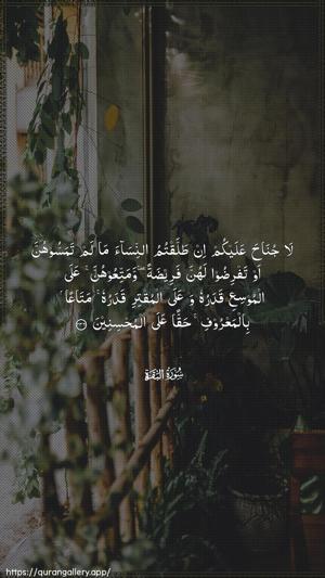 Al-Baqara Ayah 236 - Arabic wallpaper