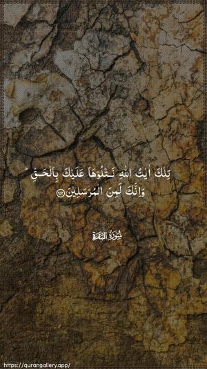 Al-Baqara Ayah 252 - Arabic wallpaper
