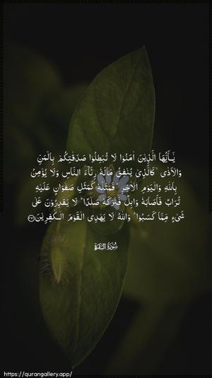 Al-Baqara Ayah 264 - Arabic wallpaper