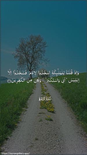 Al-Baqara Ayah 34 - Arabic wallpaper
