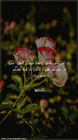 Al-Baqara Ayah 63 - Arabic wallpaper