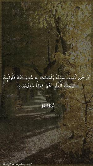 Al-Baqara Ayah 81 - Arabic wallpaper
