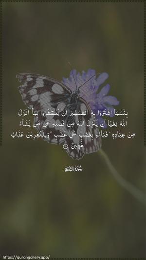 Al-Baqara Ayah 90 - Arabic wallpaper