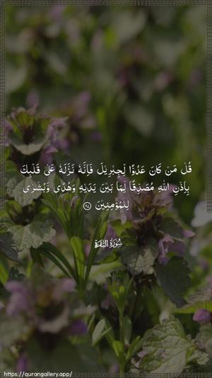Al-Baqara Ayah 97 - Arabic wallpaper