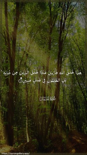 Luqman Ayah 11 - Arabic wallpaper