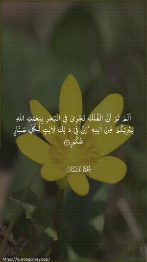 Luqman Ayah 31 - Arabic wallpaper