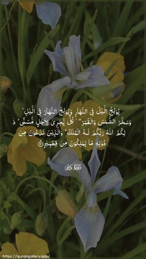 Faatir Ayah 13 - Arabic wallpaper