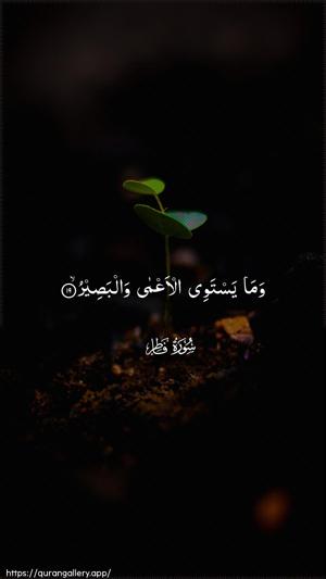 Faatir Ayah 19 - Arabic wallpaper
