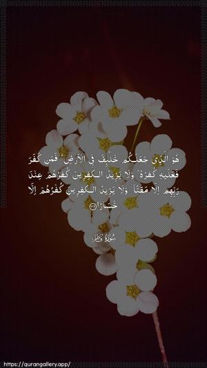 Faatir Ayah 39 - Arabic wallpaper