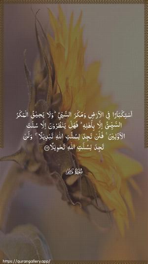 Faatir Ayah 43 - Arabic wallpaper