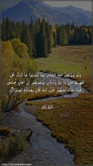 Faatir Ayah 45 - Arabic wallpaper