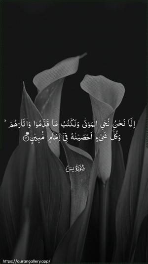 Yaseen Ayah 12 - Arabic wallpaper