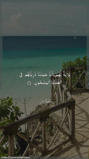 Yaseen Ayah 41 - Arabic wallpaper