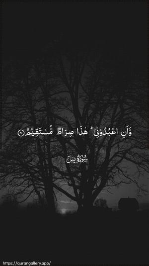 Yaseen Ayah 61 - Arabic wallpaper