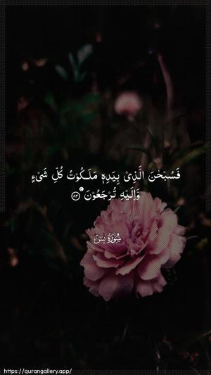 Yaseen Ayah 83 - Arabic wallpaper