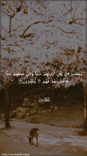 Yaseen Ayah 9 - Arabic wallpaper